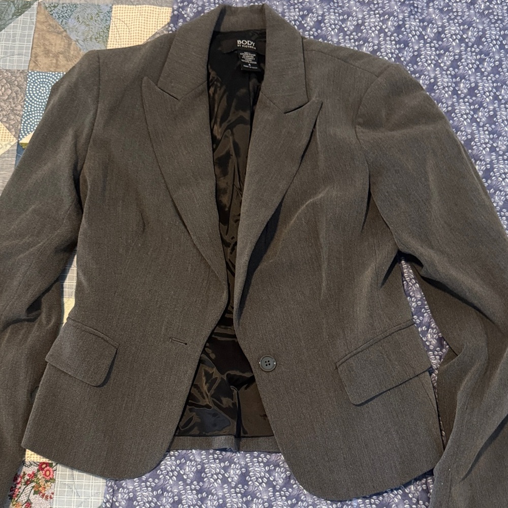 Victoria's Secret Dark Gray Women's Single-Button Blazer